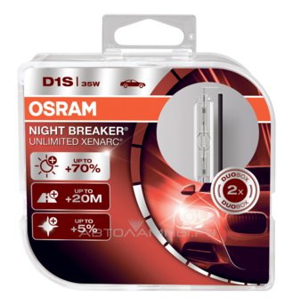 D1S 85V-35W (PK32d-2)  4300K Xenarc Night Breaker (2.) (Osram) 66140XNB-HCB